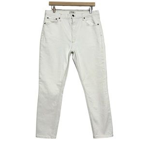 Agolde Nico Natural White Jeans High Rise Slim Fit Button Front Size 31